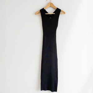 Evory Park Open Back Black Dress- Super flattering body hugging fabric